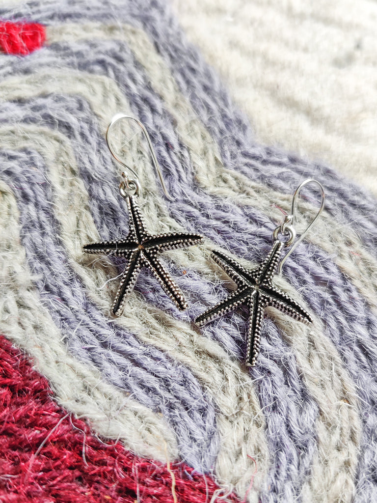 Sterling Silver Starfish Earrings