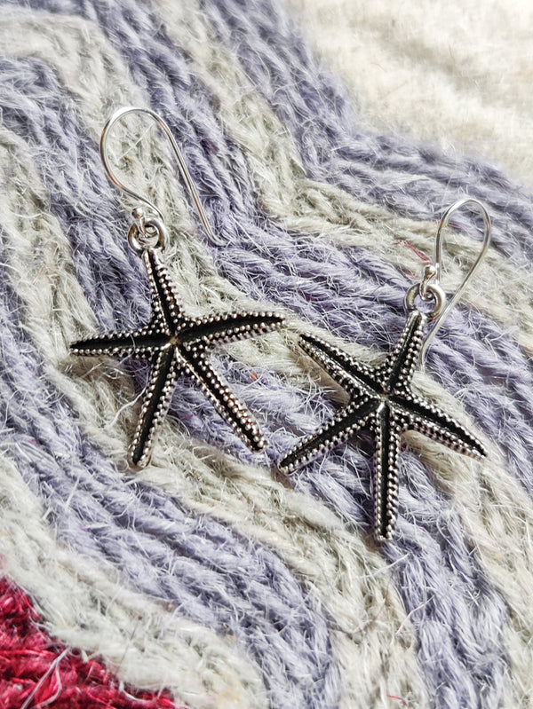 Sterling Silver Starfish Earrings